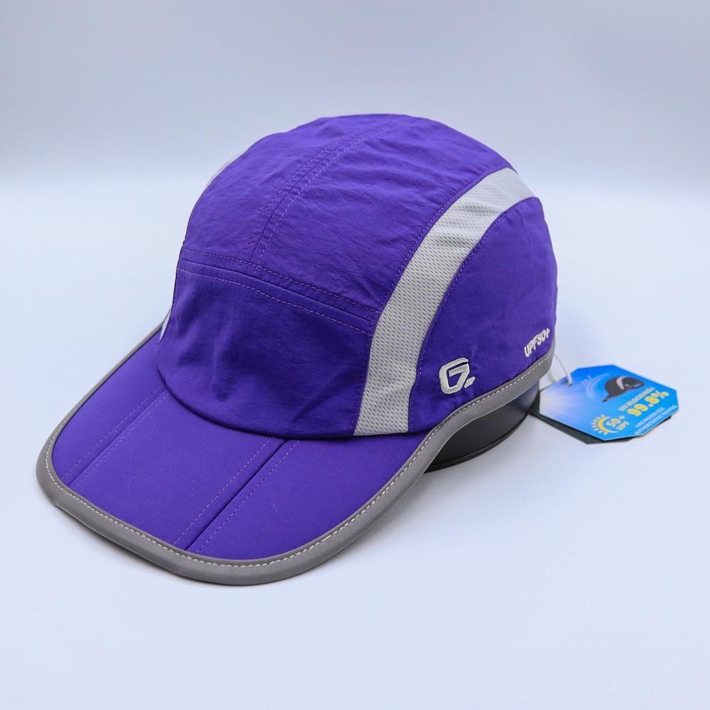 GADIEMKENSD Running Hat Unisex OS Purple UPF 50+ UV Foldable Brim Reflective Cap